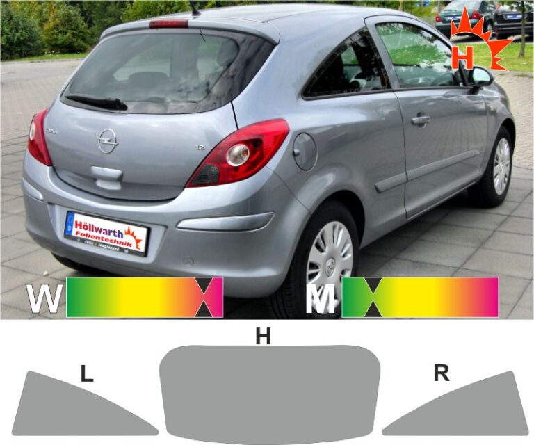 Passgenaue T Nungsfolie F R Den Opel Corsa D Dreit Rig Bis