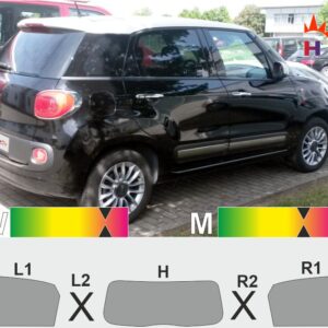 FIAT 500L (2012 - 2022) passgenaue Tönungsfolie