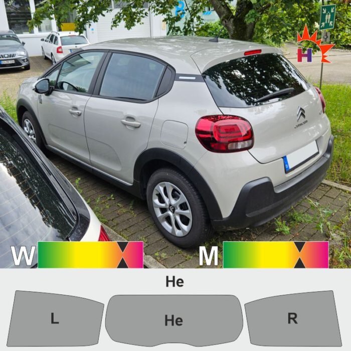 CITROEN C3 ab 2017 passgenaue Tönungsfolie