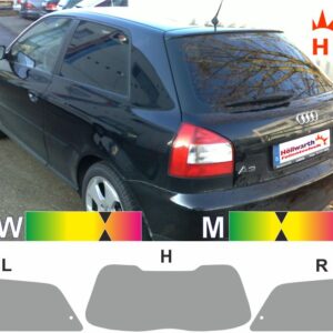 AUDI A3 8L dreitürig 2000 bis 2003 passende Tönungsfolie