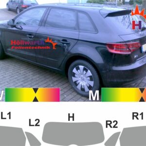 AUDI A3 8V Sportback seit 2012, Audi A3 8VA (RS3) 2015 bis 2020 passende Tönungsfolie