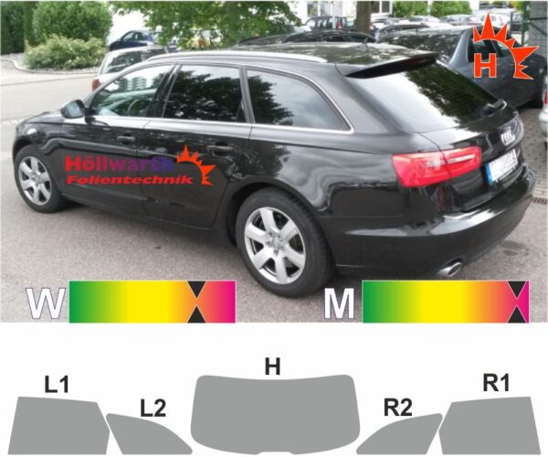AUDI A6 C7 Avant ab 2011 passende Tönungsfolie