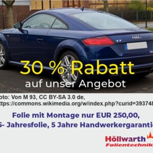 Audi TT FV ab 2014 Montageangebot Scheiben tönen