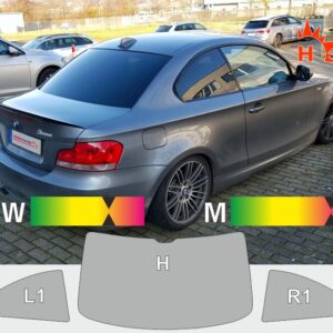 BMW 1er E82 Coupet 2007 bis 2011, Facelift bis 2013 passende Tönungsfolie