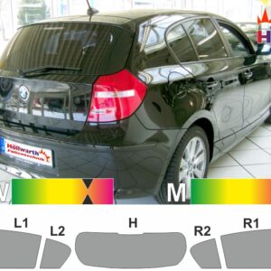 BMW 1er E87 fünftürig 2004 bis 2011 passende Tönungsfolie