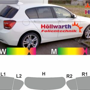 BMW 1er F20 fünftürig 2011 bis 2015 passende Tönungsfolie