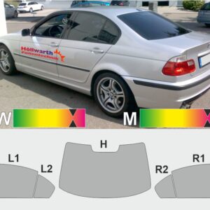 BMW 3er E46 Limousine passgenaue Tönungsfolie