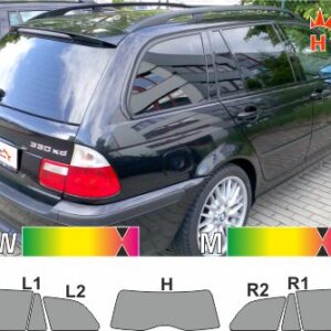 BMW 3er E46 Touring 1999 bis 2005 passgenaue Tönungsfolie