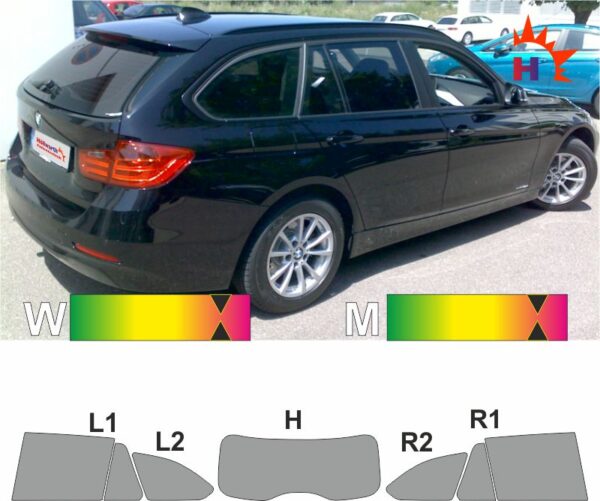 BMW 3er F31 Touring seit 2012 passgenaue Tönungsfolie