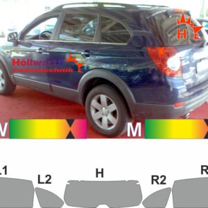 CHEVROLET Captiva 2006 bis 2015 passende Tönungsfolie