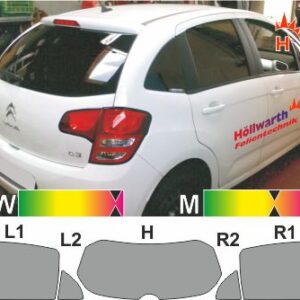 CITROEN C3 2009 bis 2016 passende Tönungsfolie