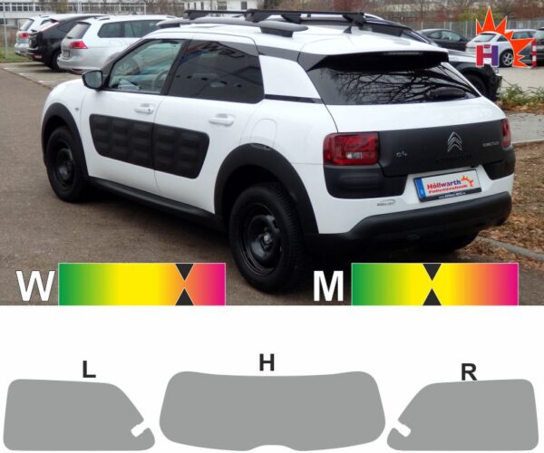 CITROEN C4 Cactus ab 2014 passgenaue Tönungsfolie