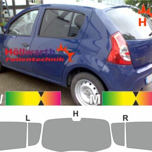 DACIA Sandero 2008 bis 2012 passende Tönungsfolie