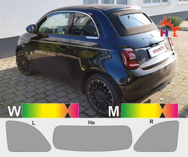 FIAT 500 Cabrio ab 2020 passgenaue Tönungsfolie