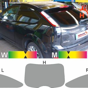 FORD Focus 04 dreitürig Fließheck 2004 bis 2010 passende Tönungsfolie