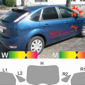 FORD Focus 04 fünftürig Fließheck 2004 bis 2010 passende Tönungsfolie