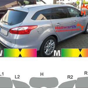 FORD Focus 11 Tournier ohne Scheibenantenne 2010 bis 2018 passende Tönungsfolie