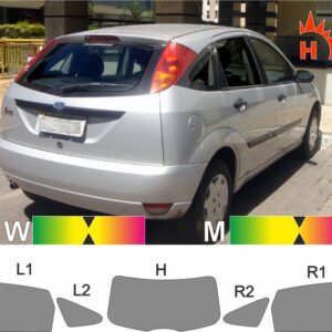 FORD Focus 98 fünftürig 1998 bis 2004 passende Tönungsfolie