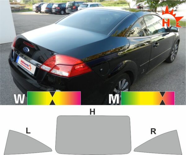 FORD Focus Coupe 2007 bis 2010 passende tönungsfolie