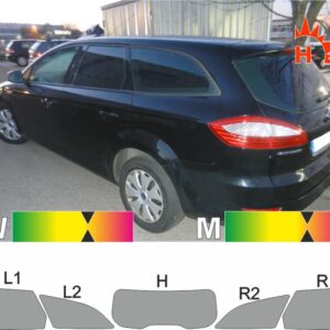 FORD Mondeo 07 Tournier ohne Glasantenne 2007 bis 2014 passende Tönungsfolie