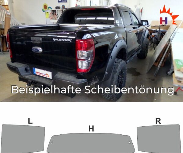 FORD Ranger Doppelkabine passgenaue Tönungsfolie