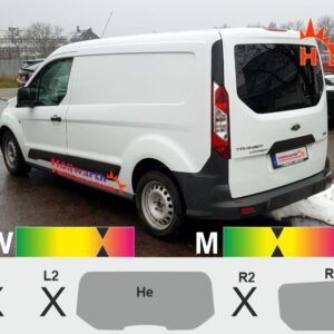 FORD Transit Connect 13 bis 2022 Heckklappe Schiebetür rechts passgenaue Tönungsfolie