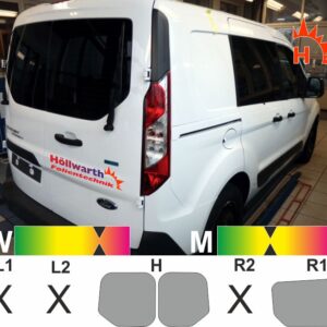 FORD Transit Connect 13 2013 bis 2022 Heckflügel Schiebetür rechts passende Tönungsfolie