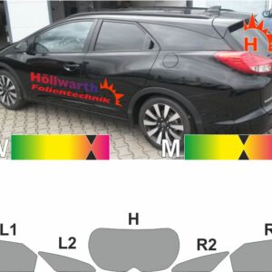 HONDA Civic 10 Tourer ab 2014 passende Tönungsfolie