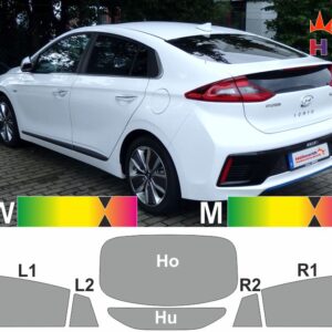 HYUNDAI Ionic ab 2016 facelift 2019 bis 2022 passgenaue Tönungsfolie