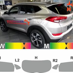 HYUNDAI Tucson TL / TLE ab 2015 und Facelift 2018 bis 2020 passende Tönungsfolie