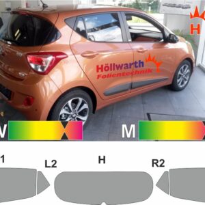 HYUNDAI i10 II seit 2013 passende Tönungsfolie