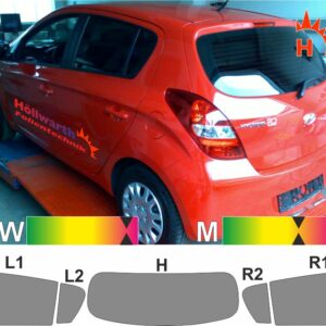 HYUNDAI i20 PB fünftürig 2008 bis 2014 passende Tönungsfolie