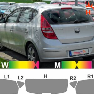 HYUNDAI i30 FD fünftürig 2007 bis 2012 passende Tönungsfolie