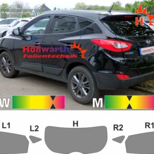 HYUNDAI ix35 2009 bis 2015 passende Tönungsfolie