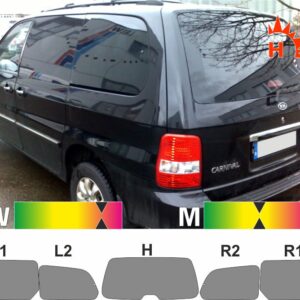 KIA Carnival II 1999 bis 2006 passende Tönungsfolie