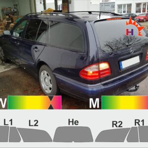 MERCEDES E-Klasse S210 T-Modell 1999 bis 2003 passende Tönungsfolie