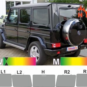 MERCEDES G-Klasse ab 2012 Variante2 passende Tönungsfolie