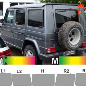 MERCEDES G-Klasse ab 2012 Variante1 passende Tönungsfolie