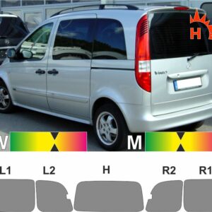 MERCEDES Vaneo 2002 bis 2005 passende Tönungsfolie