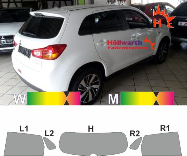 MITSUBISHI ASX ab 2010 passende Tönungsfolie