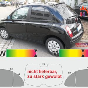 NISSAN Micra K12 2003 bis 2010 passende Tönungsfolie