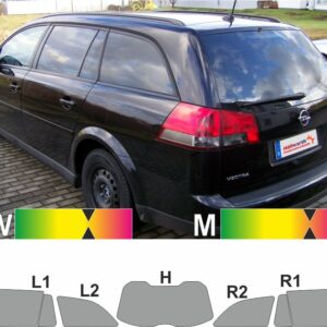 OPEL Vectra C Caravan 2003 bis 2008 passende Tönungsfolie