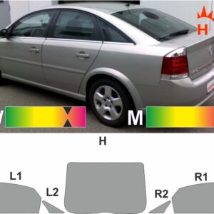 OPEL Vectra C Fließheck 2002 bis 2008 passende Tönungsfolie