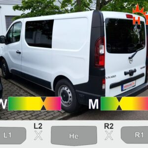 OPEL Vivaro B L1H1 Heckklappe, Schiebetür rechts passende Tönungsfolie