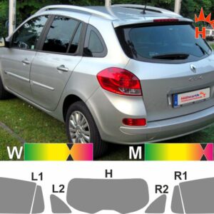 RENAULT Clio III Grandtour 2008 bis 2013 passende Tönungsfolie