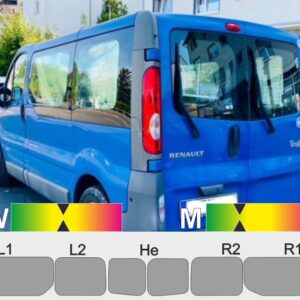 RENAULT Trafic II L1H1 Heckflügel Schiebetür rechts passende Tönungsfolie