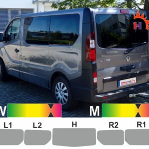 RENAULT Trafic III L1H1 ab 2014 Heckklappe ohne Schiebefenster passende Tönungsfolie