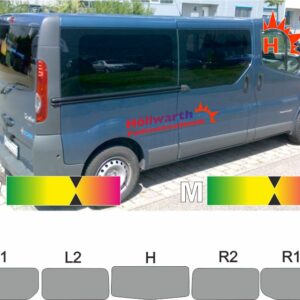 RENAULT Trafic II L2H1 Heckklappe Schiebetür rechts passende Tönungsfolie