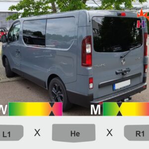 RENAULT Trafic III L1H1 ab 2014 Heckklappe passende Tönungsfolie