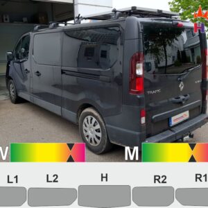 RENAULT Trafic III L2H1 ab 2014 Heckklappe ohne Schiebefenster passende Tönungsfolie